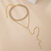 Fashionable Crystal Chain Long Necklace Classy Crystal Chain Choker Necklace Elegant Wedding Neckchain Jewelry for Women