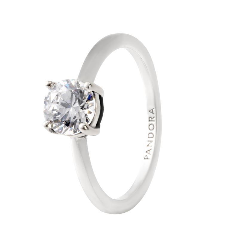 Pandora Sparkling Solitaire 925 Silver Ring Women s Silver 190052C01