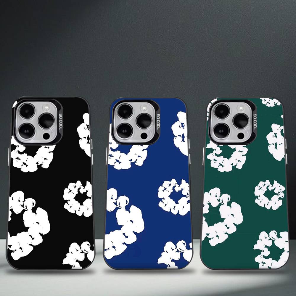 Flower D-Denims T-Tears Phone Case For iPhone 17,16,15,14,13,12,11,Pro,Max,Plus,E,Air,Mini Black Tpu Cover