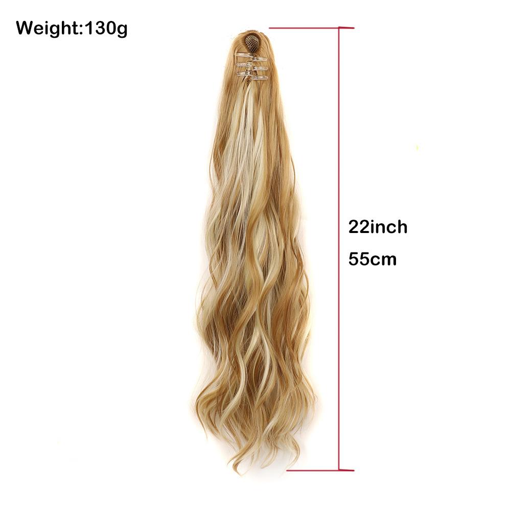 Long Wave Hair Ponytail Extension Mini Claw Clip In Ponytails Hairpiece for Daily Use Unique Chic Eye Catching Style