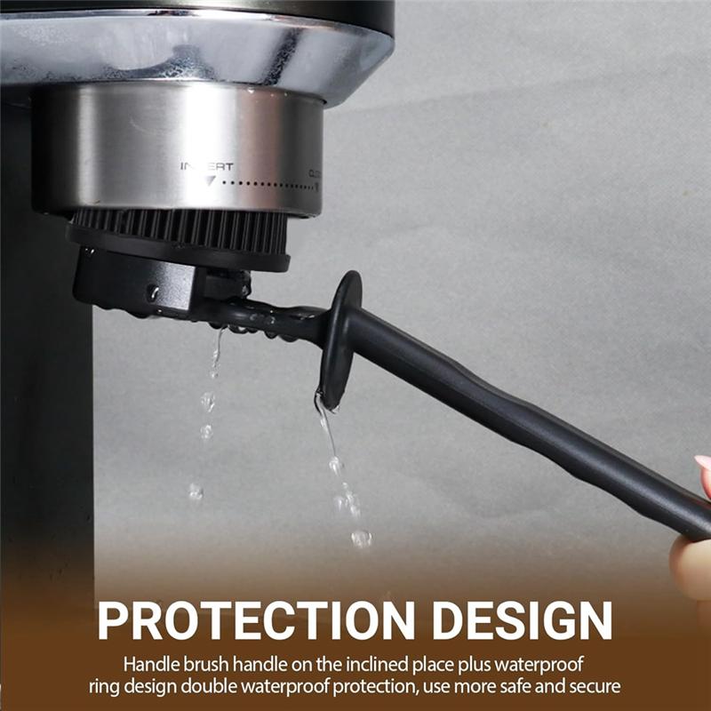 A25F-For Coffee Machine Group Head Silicone Cleaning Brush 58MM For Espresso Machines, 360° Design