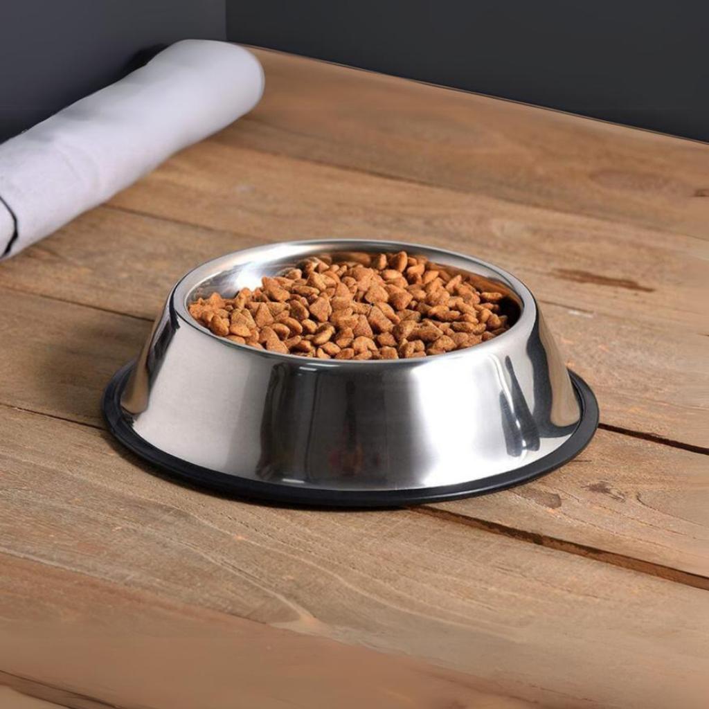 PetJet Stainless Steel Metal Bowl, Non-slip, Rubber, 400 Ml