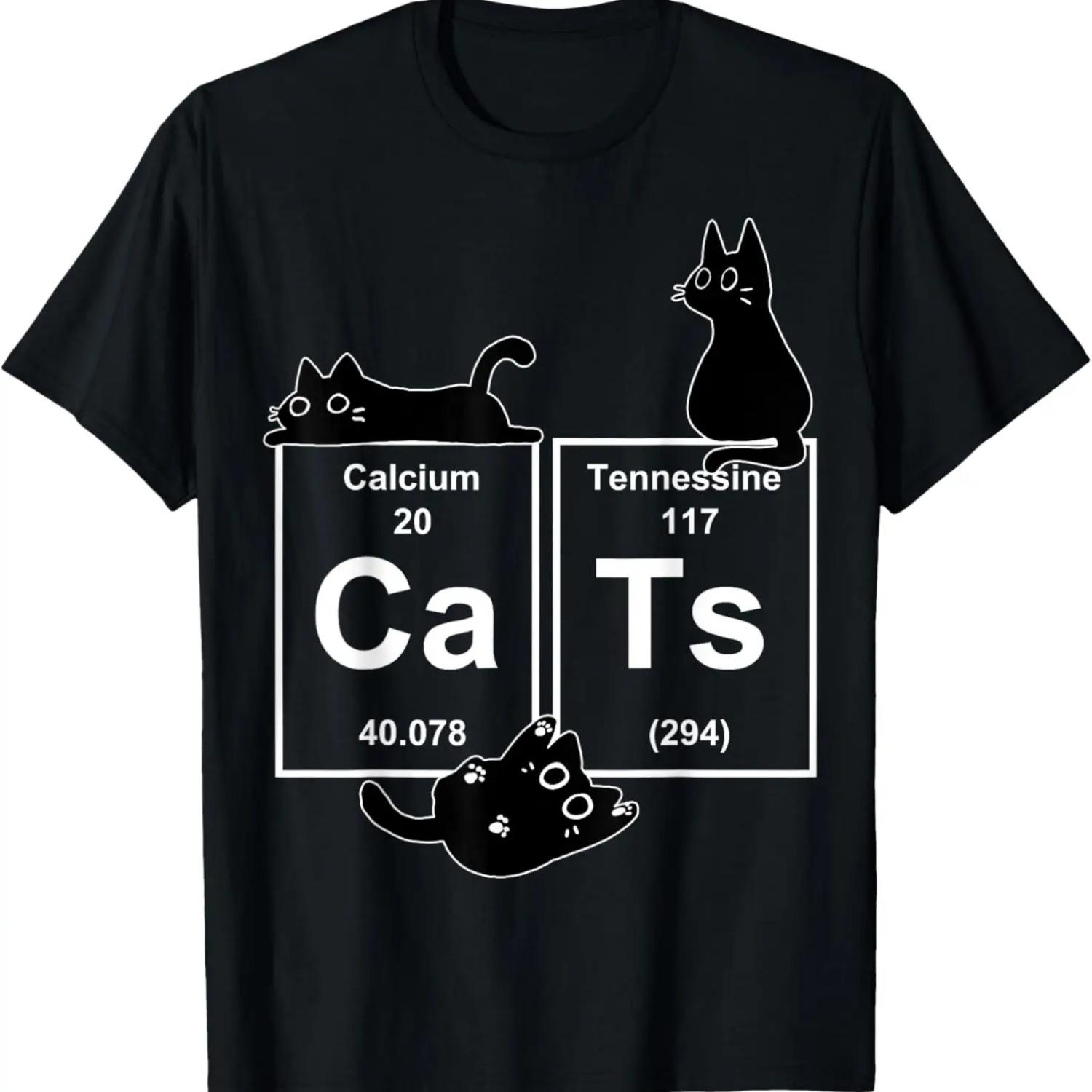 

Cat Chemistry Periodic Table Funny Gifts Cat Dad, Cat Mom T-Shirt S чёрный