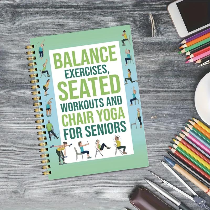 Stoelyoga Oefenboek Voor Senioren 50 Pagina Zittende Yoga Gids, Fitness Planner Journal Voor Flexibiliteit & Balanstraining