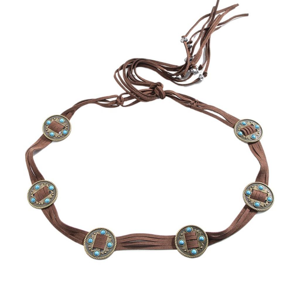 Bead Women Waist Chain Bohemian Ethnic Style Waistband Unique Braided Sash Belt  Girl