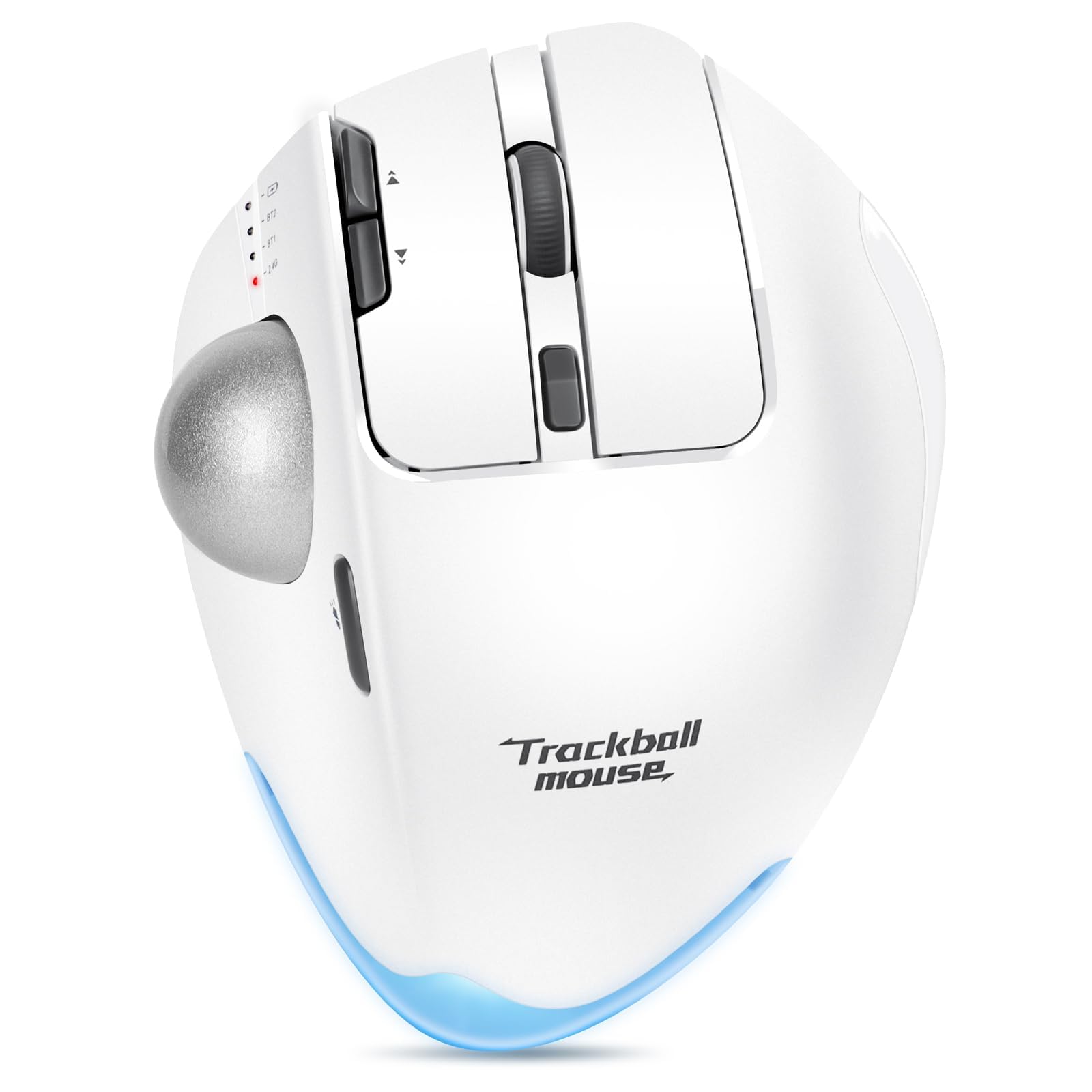 

AmeToNana Trackball Mouse Ergonomics Vertical 15° Wireless Mouse Quiet Wireless Mouse Bluetooth 2.4GHz Connect 3 devices simultaneously 5-level DPI