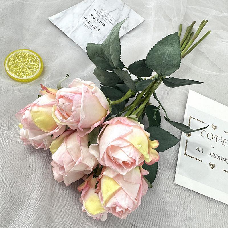 Flower Rose Elegant Bouquet With Silk Cloth For Photography And Event Decoration