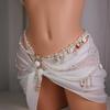 1PC Fashion Imitation Pearl Starfish Shell Pendant Waist Chain Beach Vacation Bikini Chain Multi-layer Pearl Waist Chain