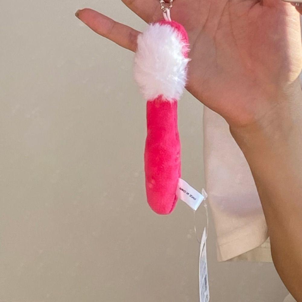 Soft Care for Teeth Pendant Cartoon Teeth Plush Keychain Creative Dental Gift