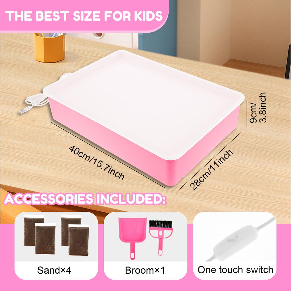 Sand Painting Light Box for Kids DIY Sand Painting Light Table Soft Light Sand Art Light Box Fun Sand Light Table Sand Light Art