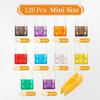 120 Pieces Mini Fuse Kit, Car Fuse Assortment Kit, Mini Blade Fuses Automotive For Car, RV, Truck, Marine, Motorcycle, Auto