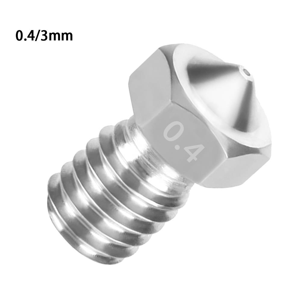 3D Printer Nozzle Stainless Extrude Head Firm Printer Thread Removable Filament Nozzle
