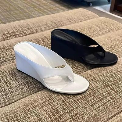 Sommer Neue Spitz Damen Dicke Sohle Keilabsatz Pantoletten Modische und Bequeme Lässige Damen Sandalen Zapatos Mujer