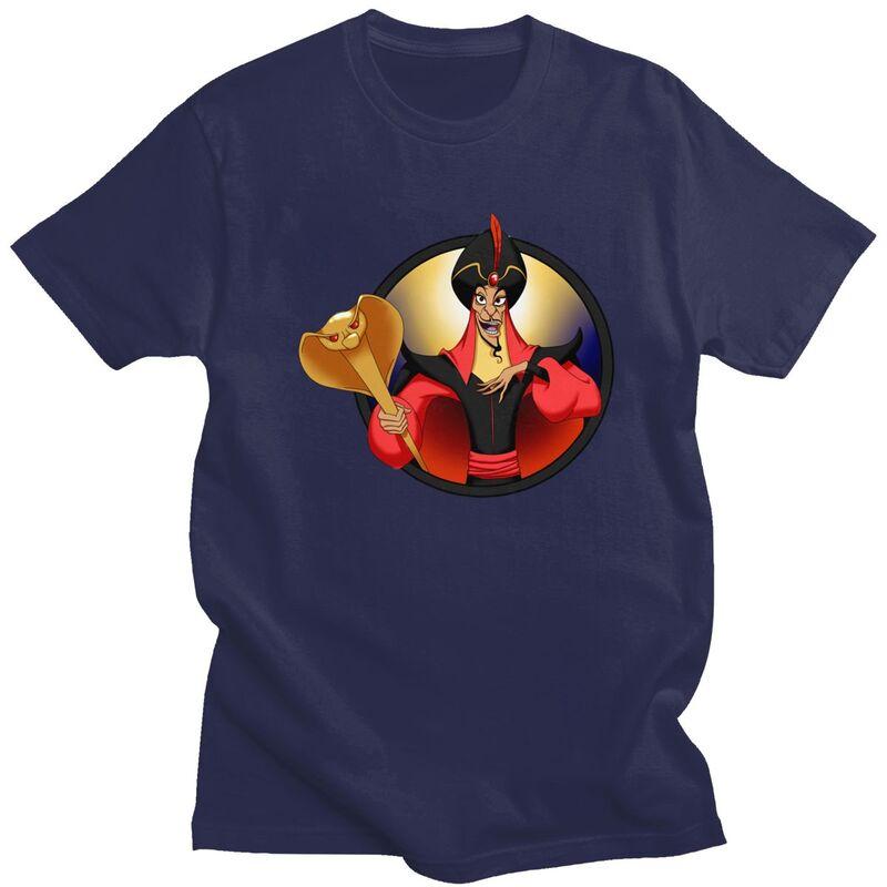 Benutzerdefiniertes Hübsches Aladdin T-Shirt Herren Kurzarm Reines Baumwoll-T-Shirt Freizeit Jafar T-Shirt Streetwear T-Shirt