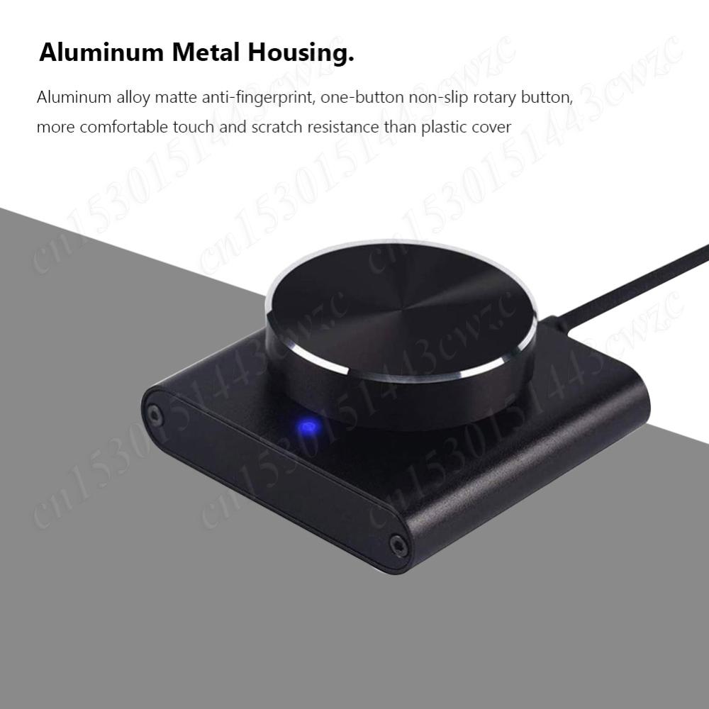 USB Volume Control Knob Audio Controller with Play/Pause/Back/Forward Volume Control Adjuster with USB Cable for Windows/ Os