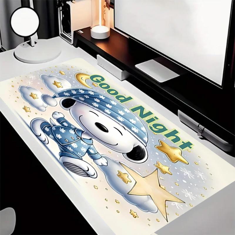 Happy Puppy Theme Premium Non-slip Mouse Pad with Stitched Edges,Durable Rubber Material,for Desktop & Gaming Great Gifts