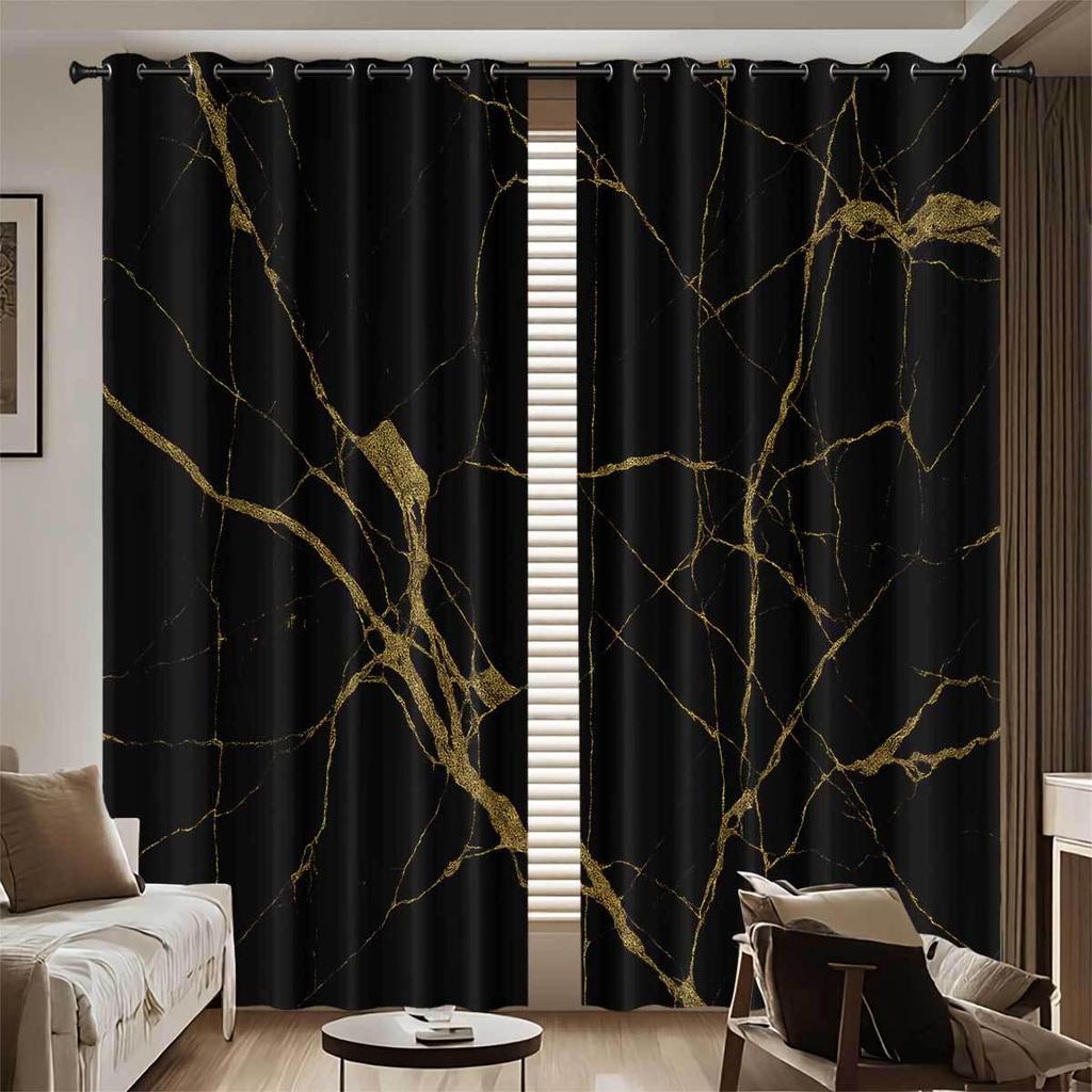 Bohemian Pattern Blackout Curtains, Custom-Made with Your Image, High-Precision Sun Protection, Thickened Polyester.