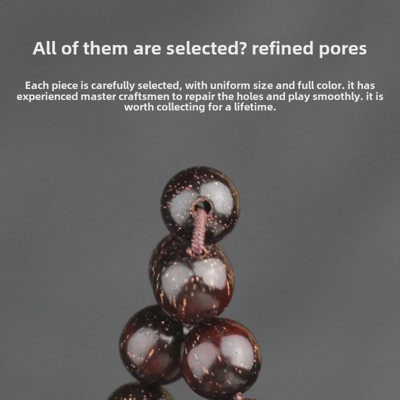 Pulseira de Sândalo Vermelho Zambiano com 108 Contas - Sândalo Vermelho Africano para Homens e Mulheres