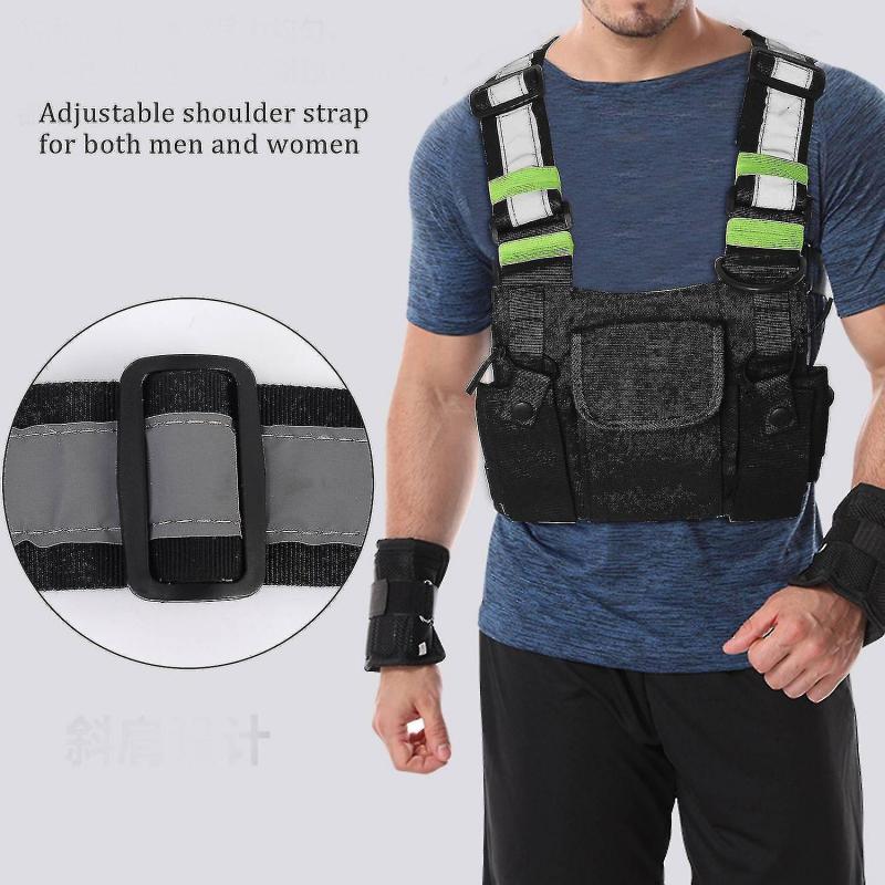 Radios Pocket Radio Chest Harness Chest Front Pack Pouch Holster Vest Carry Case For 2 Way Radio Wa