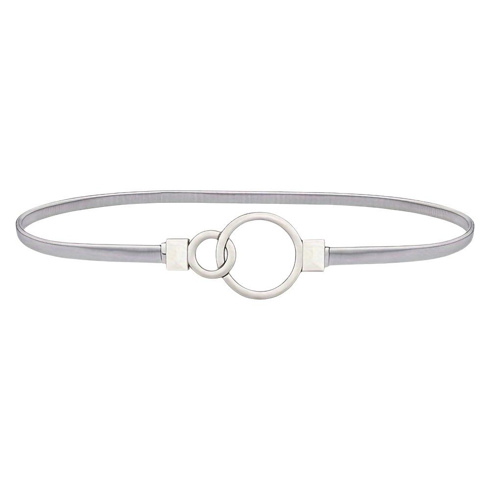 

Metal Female Waist Belts Spring Chain Belt Simple Waistband For Women срібний