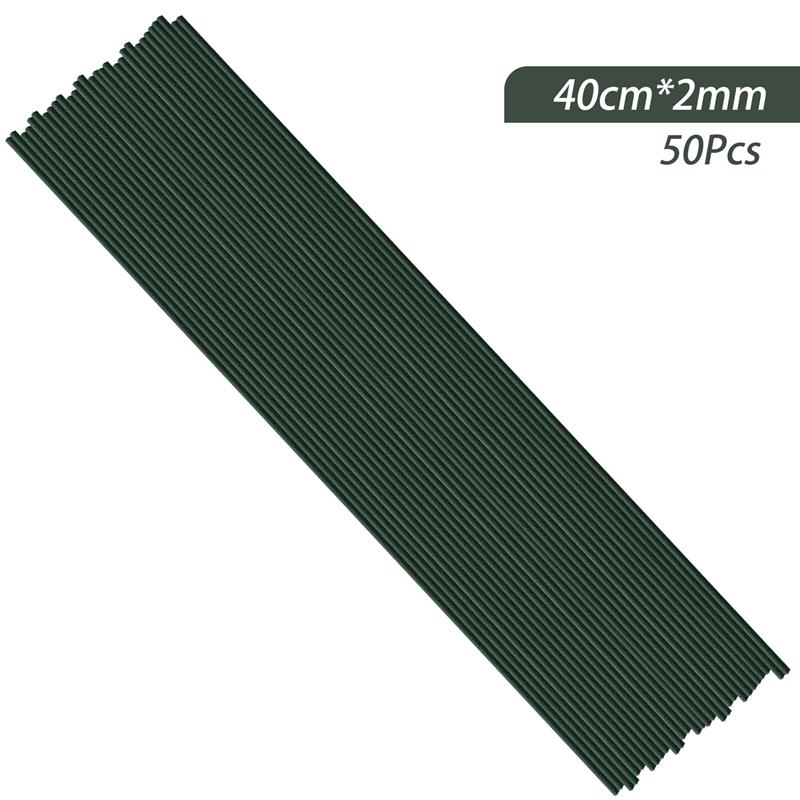 50pcs Glue Wrapped Flower Stem Simulated Flower Branches Handmade DIY Floral Flower Arrangement Pole Accessories