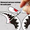 Heat-resistant MTB Shark Head Tube Stickers Waterproof Bicycle Decorative Decals