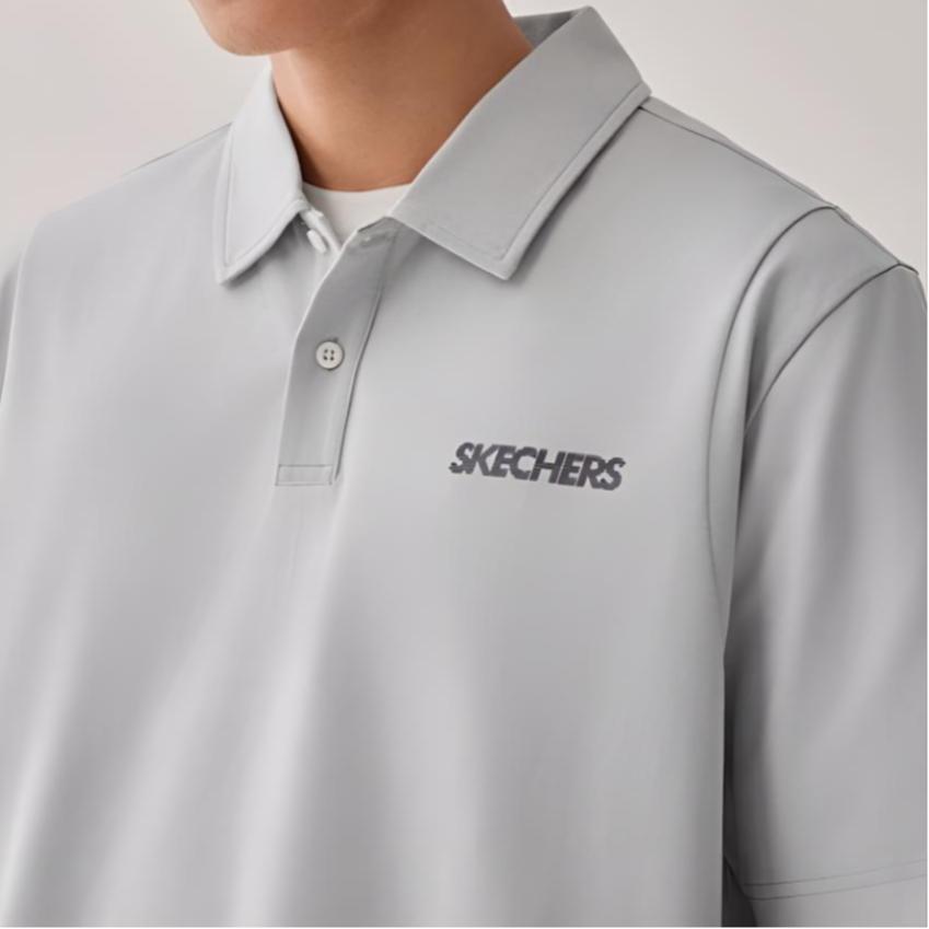 Skechers Sport Lifestyle Series Sorona Knitted Loose Casual Fashion Breathable Quick-Dry Short Sleeve Polo Shirt Men Polo Shirts L225M128-00EQ