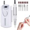 Professional Cordless Nail Drill 35000RPM, Rechargeable E-File with Bits, Compatible with Acrylic & Gel Nails, Pink
