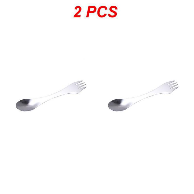 Tableware Portable Fork Spoon Stainless Steel New Kitchen Accessories Western Food Tableware Spoon And Fork Integrated Tableware