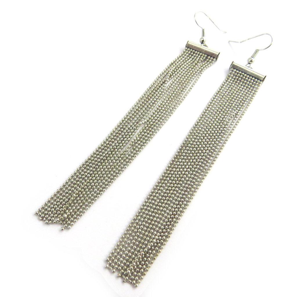 Les Trésors De Lily [M8204] - Silver 'Choreography' Designer Earrings