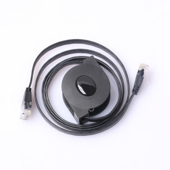 Retractable Computer Network Adjustable Length Cat6 Cable 1M/2M Universal Compatibility 6 Flat Ethernet