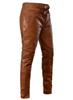 Stylish Men Track Quality Wear Jean's High Genuine Brown Leather Lambskin Pant's