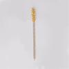 Elegant Women's Brooch with Long Thread Lapel Pin Stylish Wheat Ear Jewelry Flowing Fringe Sparkling Crystal Lapel Pins