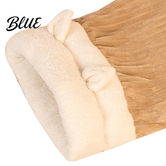 Ferret Cozy Hideout Cute Ears Warm Plush Sleeping Bag Winter Cat Sack with Cats Pet