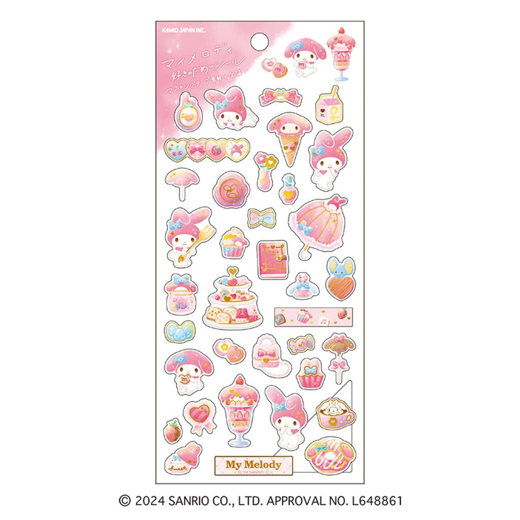 Kamio Japan Sanrio My Melody Stickers for Sanrio Fans 220746