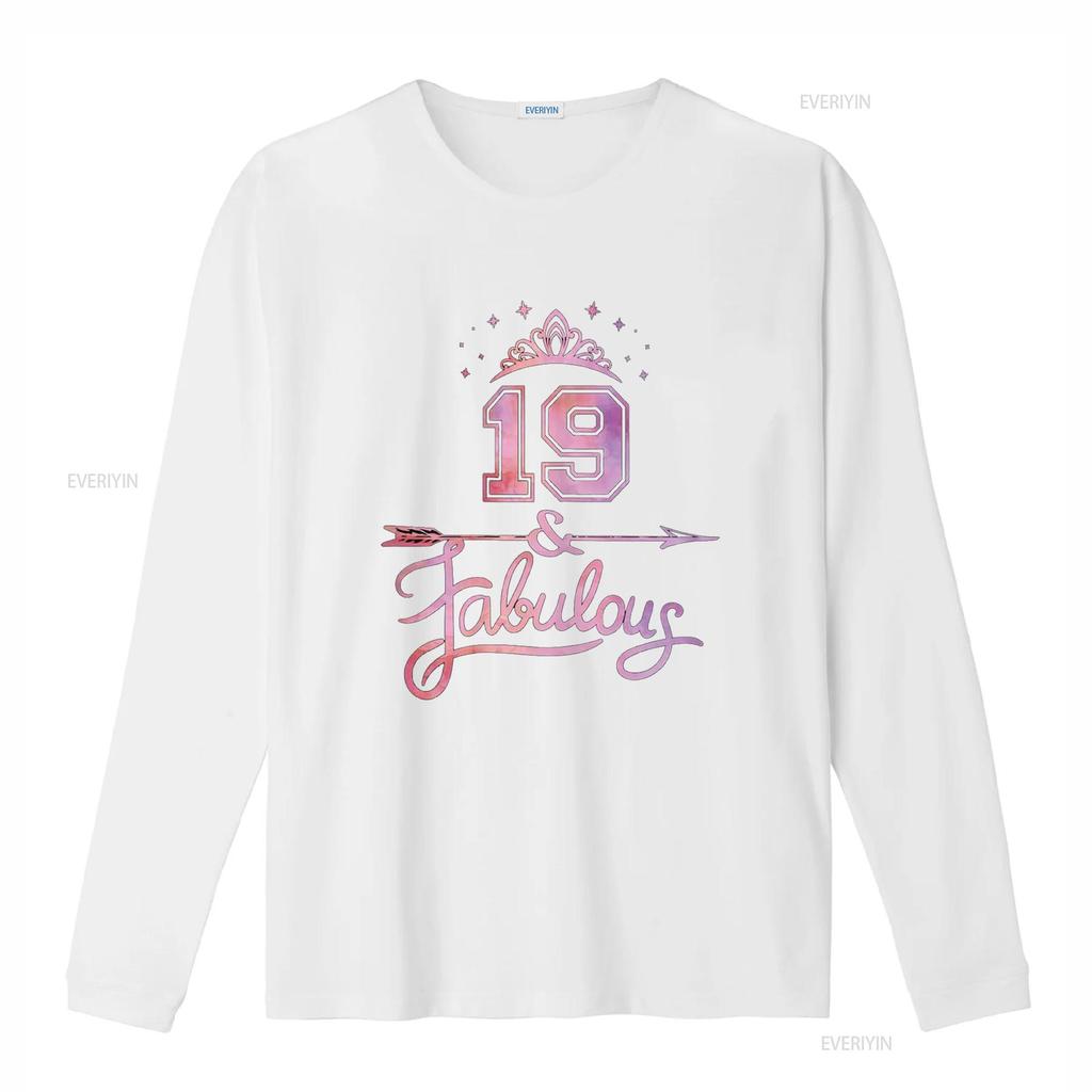 Women 19 Years Old And Fabulous Happy 19th Birthday T Shirt Vintage Washed Fashion Comfortable Slightly Stretched Stylish