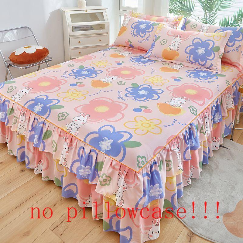 Korean Fashion Bed Skirt Washable Non-slip Single Double Bedding Luxury Modern Skin-friendly Soft Bedspread King Queen Size Home