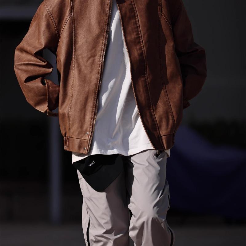 2026 Men's Pique Cool Jacket: High Street Trend, HK & Harajuku Korean Style, Spring & Autumn.