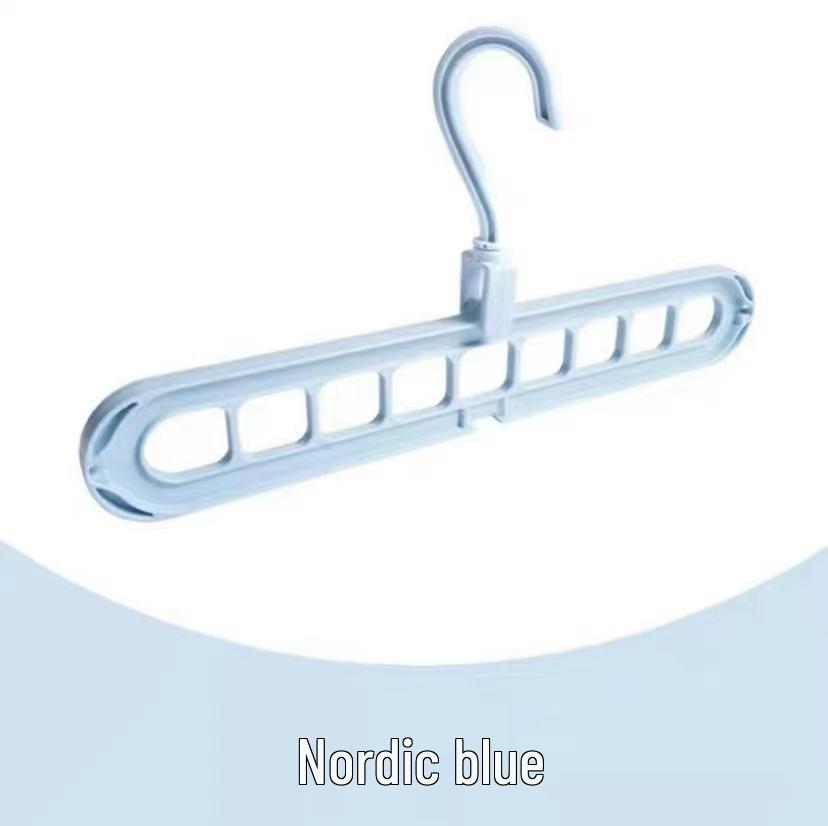 Multifunctional 9-Hole Rotating Hanger for Household Storage and Clothes Organization