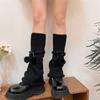 Fashionable Leg Warmer Sleeve Nylon Warm Foot Covers with Lovely Bows Suitable for All Ages