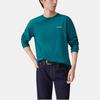 Levis Logo Print Ribbed Crew Neck Loose Long Sleeve Sweatshirt Men Sweatshirt Green 002HD-0002