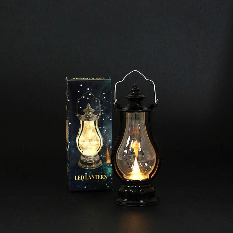 Multicolor Interior Decorative Desk Lamp Led Retro Small Oil Lamp   Portable Wind Candle Lamps Decoration Kerosene Lights