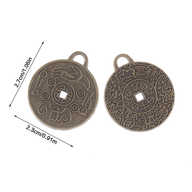 1/3/5Pcs Chinese Taoism Ancient Coin Pendant Necklace Exorcising Evil And Demon Enhancing Luck With Amulet Coin Jewelry