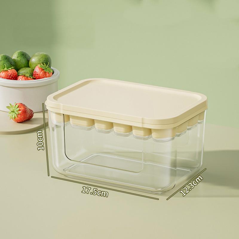 

Силиконовый отсек для льда, набор мембран для кубиков льда, ящик для льда с крышкой, пищевой льдогенератор, бытовые формы для льда бежевый