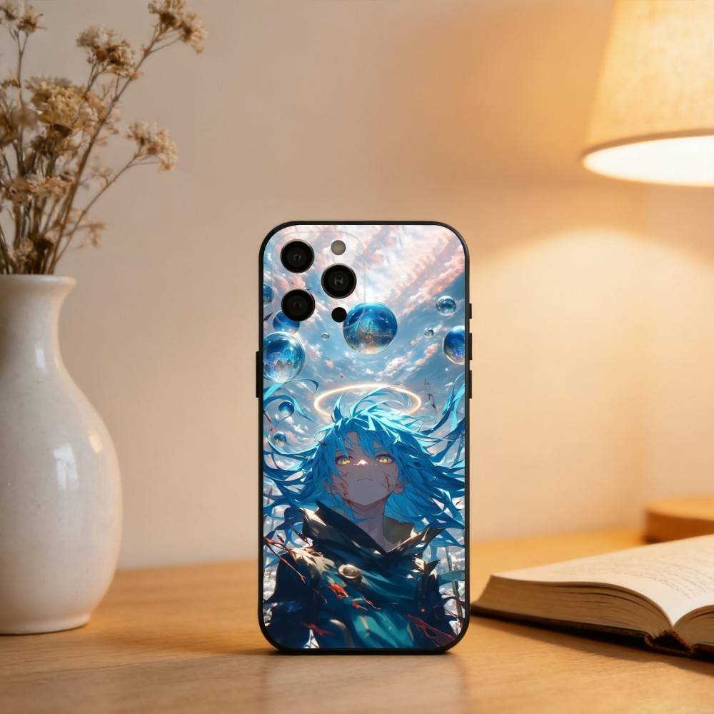 R-Rimuru-U Tempest T-Tensei  Phone Case For iPhone 17,16,15,14,13,12,11 Plus,Pro Max,XS,Soft Silicone Black Cover
