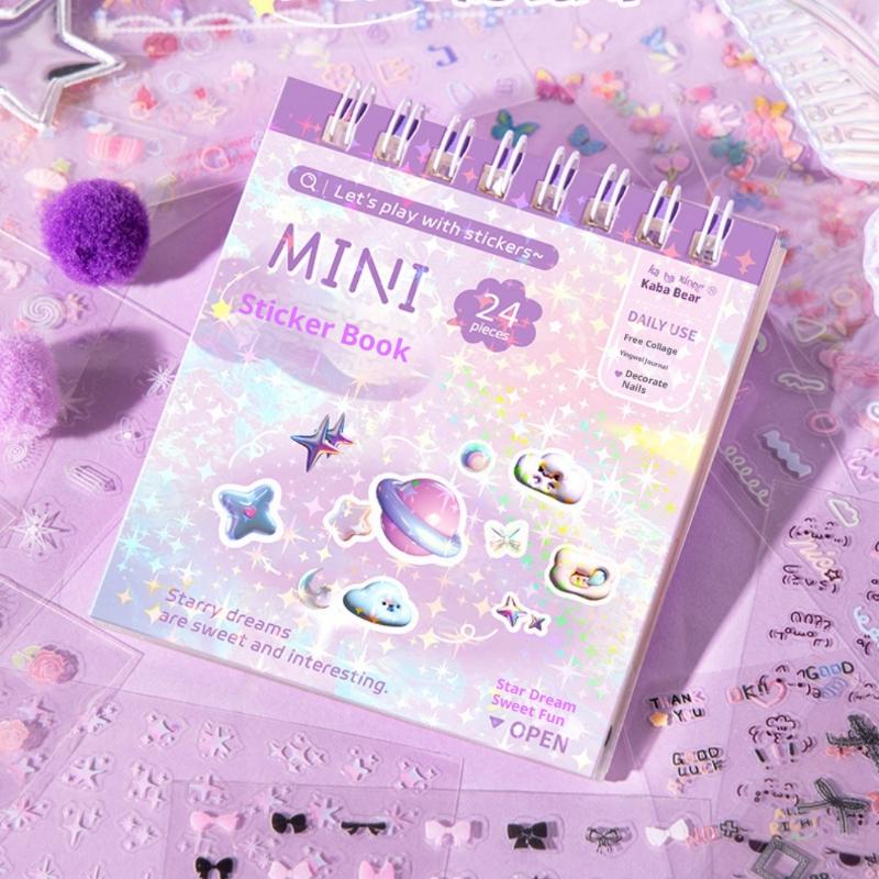 New 24Pcs/pack DIY Scrapbook Supplies Kawaii Journaling Collage Sticker Book High Beauty Cute Diary Decoration Decals Crafts