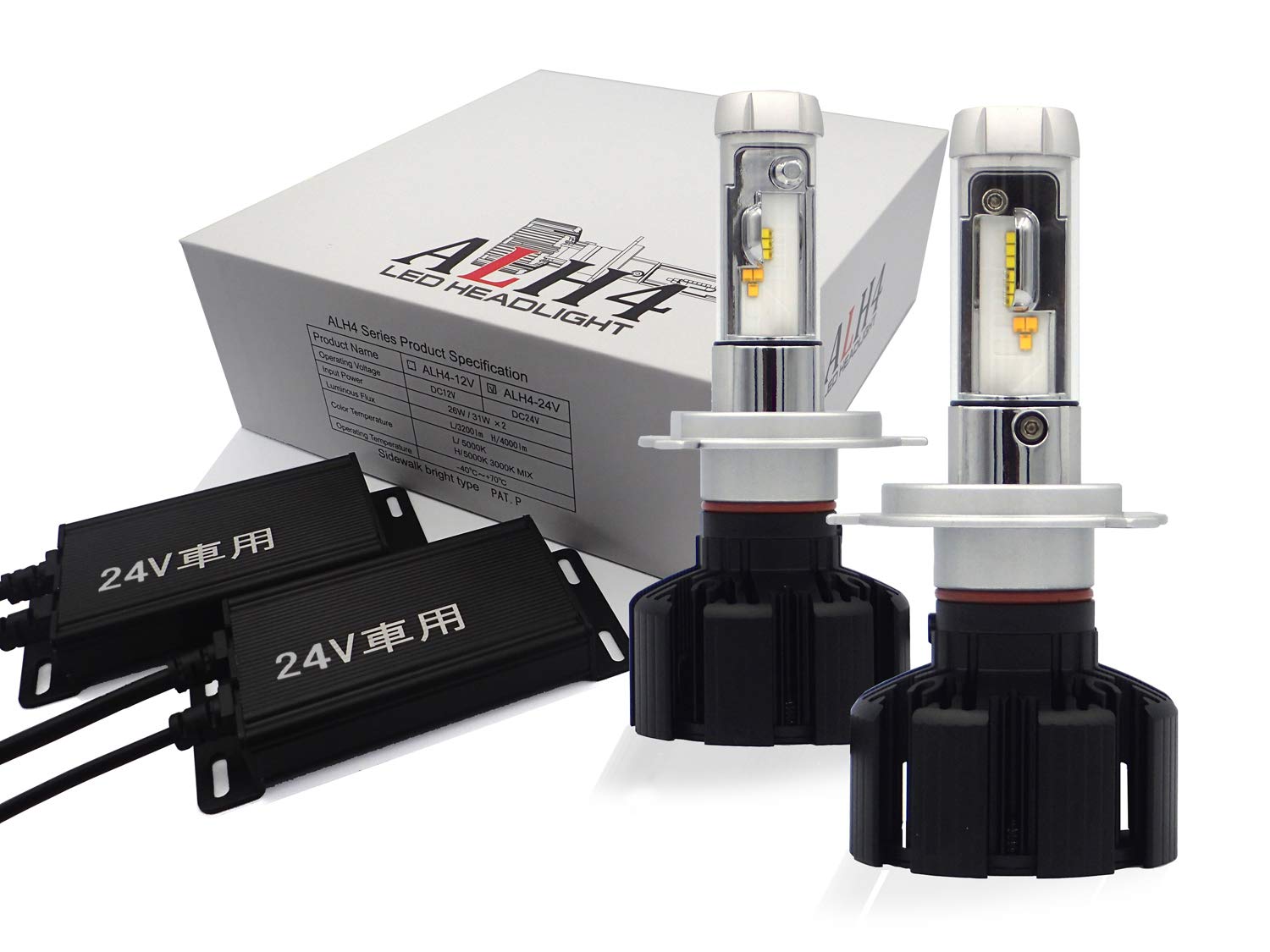 

Headlight H4 LED Bulb 24V White 4000lm Warranty New Standard Vehicle Inspection Compliant Japanese Specification Almotechnos White/Warm 5000K/3000K