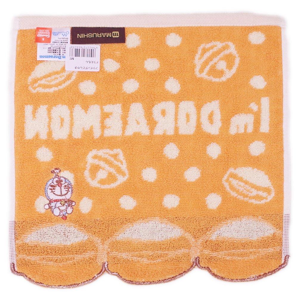 Marushin Hand Flying Dorayaki Untwisted 2805003700 "I'm Doraemon" Towel, 25x25cm, Design, 100% Cotton, Yarn, Mother's Day, Birthday, Gift,