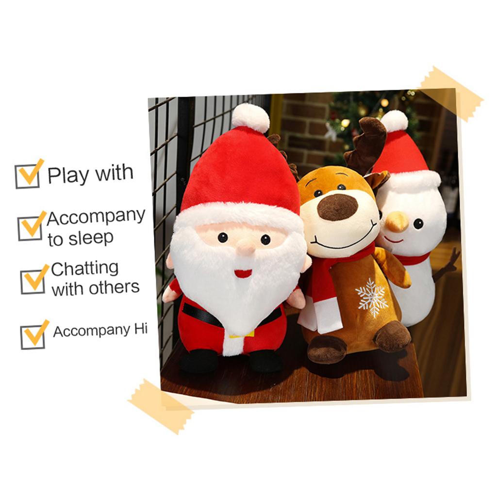 Christmas Santa Elk Snowman Dolls Soft Pillow Christmas Gift Bedroom Home Decor