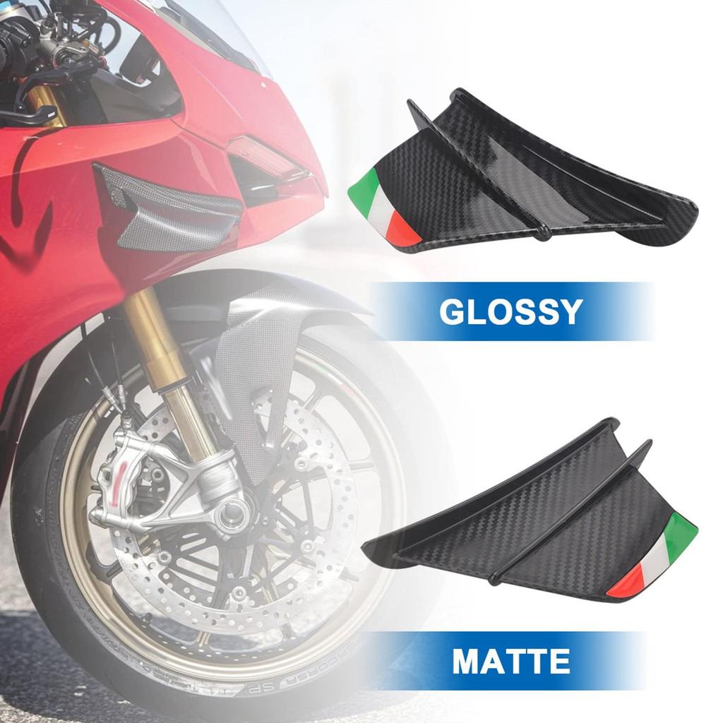 Stuurvnee Motorrad Winglet, Aerodynamisches Flügelkit, Spoiler Motorrad, Windströmung Fester Flügel, S1000RR V4-10R R1, Mattschwarz